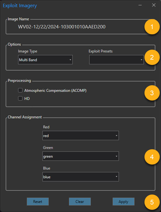 Exploit menu options