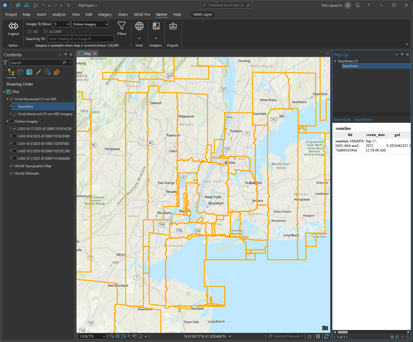 arcgispro-vivid basemap with seamlines