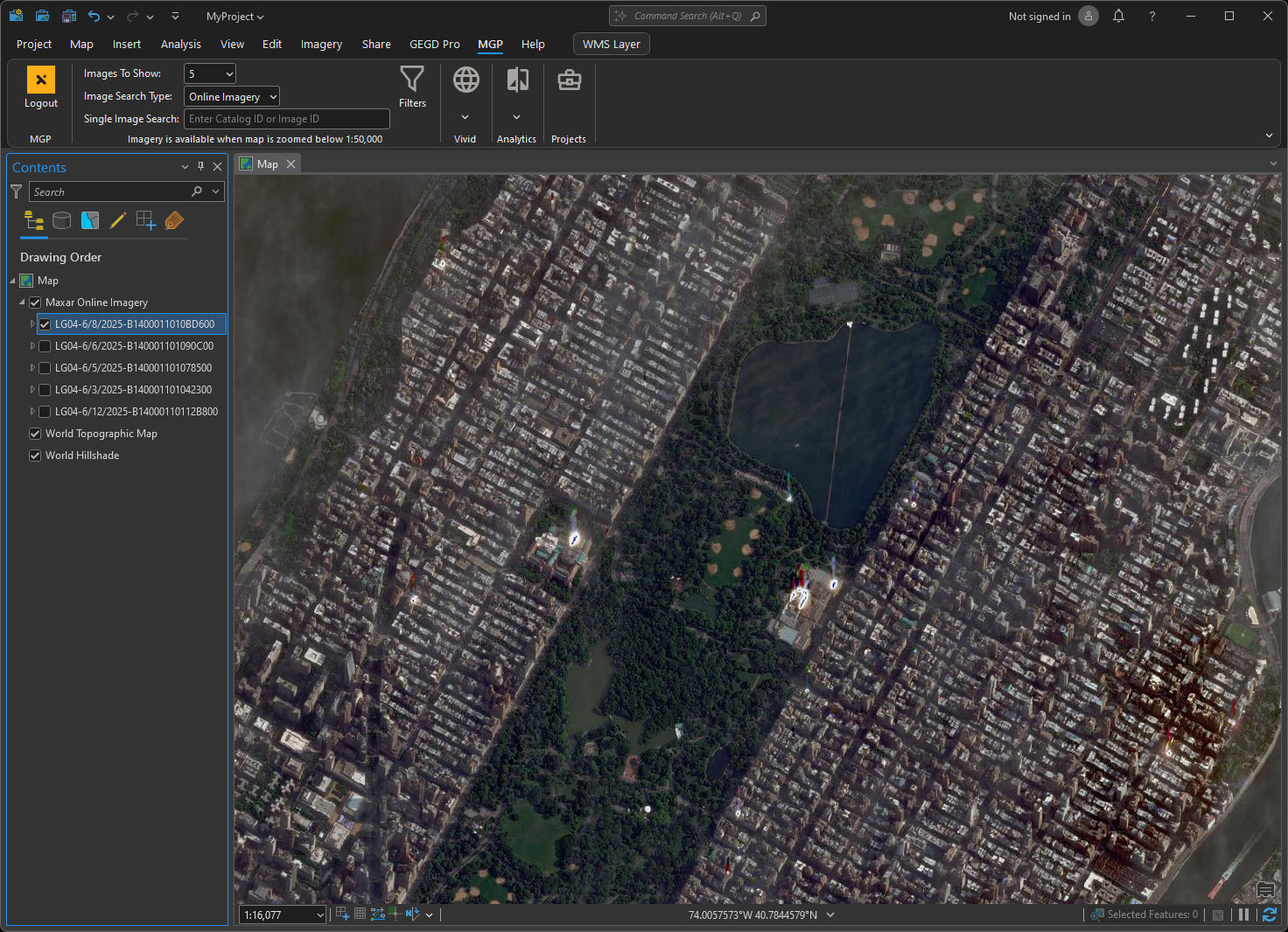 Maxar online imagery over San Diego