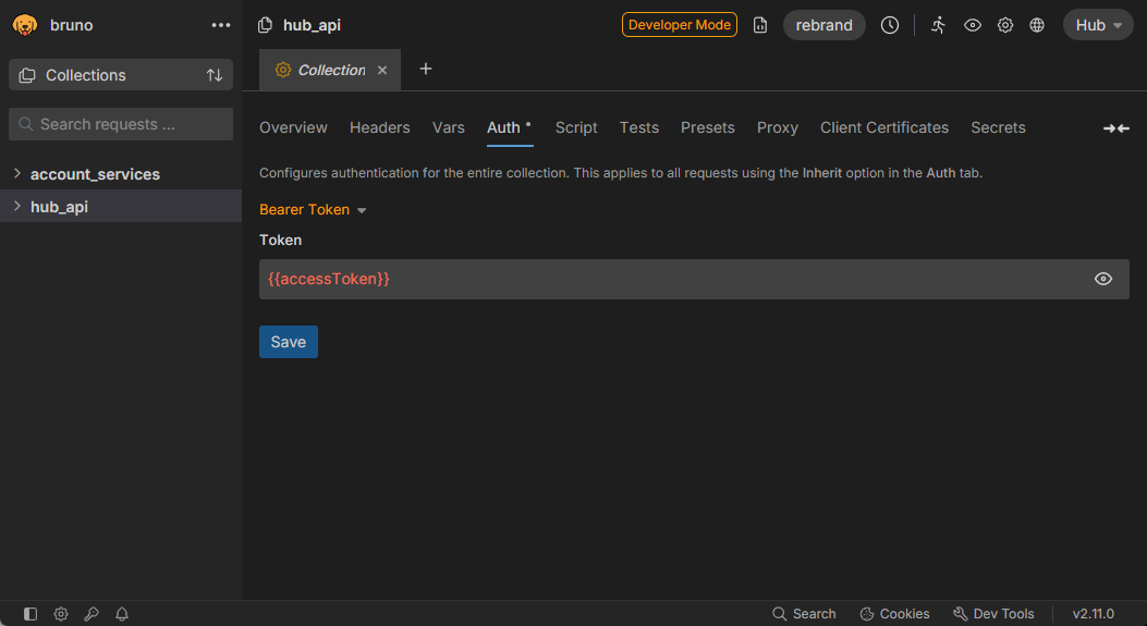Bearer Token auth method