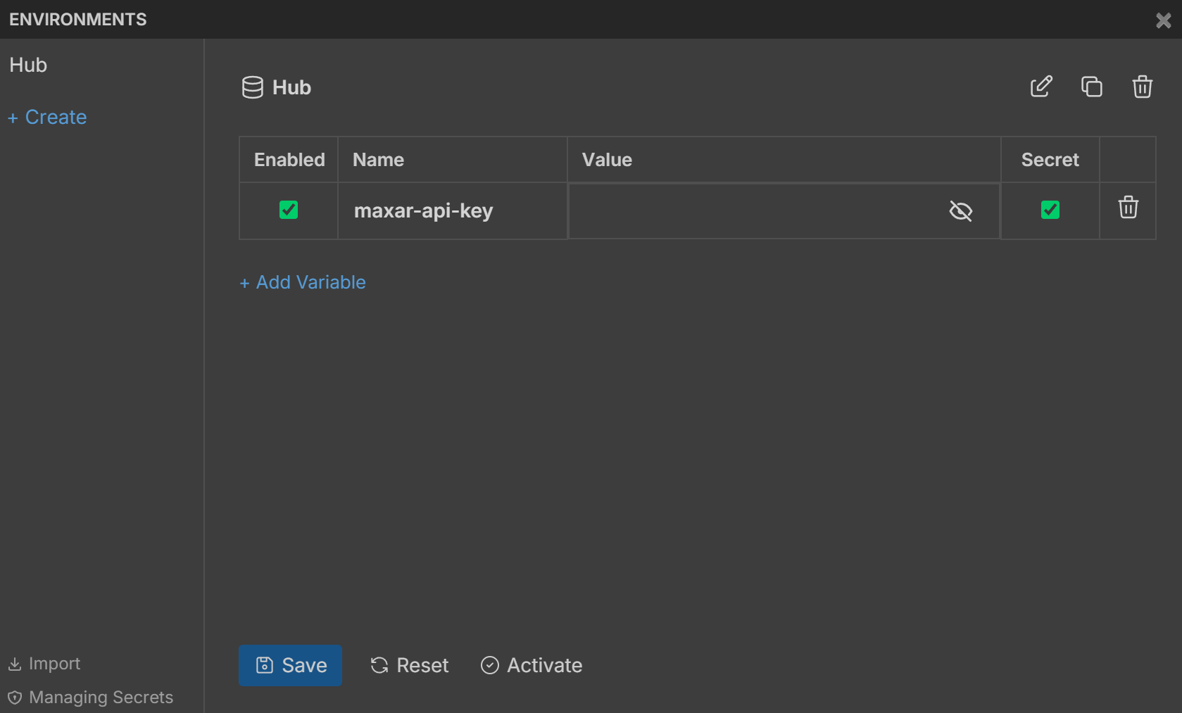 Bruno environment file
