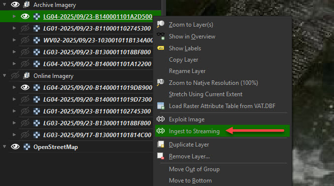 ingest to streaming