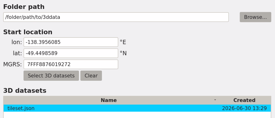 3D Data Import with MGRS enabled