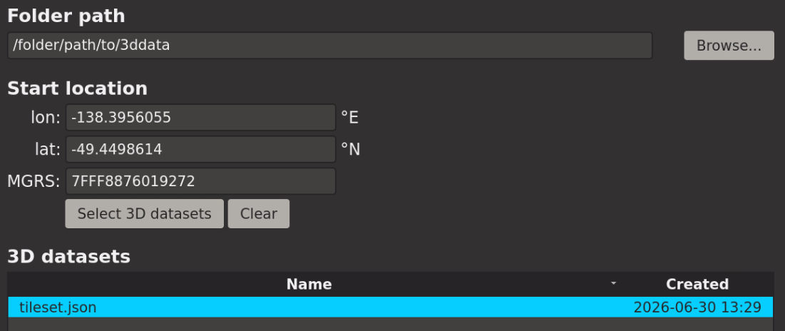 3D Data Import with MGRS enabled